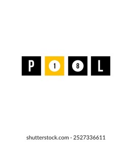 Este é um logotipo que é muito adequado para uso em negócios de piscina, este logotipo contém números de bola de piscina, ou seja, 1 e 8, por isso este logotipo é adequado para nomear um 18 pool.