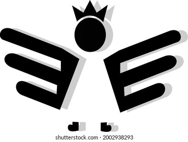 This is a logo. The theme is fairy. philosophy is everyone can have herhim wings that, can take up herhim to be a good person and to be what they want.