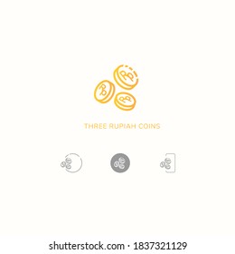 this is the logo of the three rupiah currency coins. You can use it to enhance your presentation related to finance or insurance.