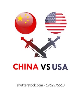 This is logo trade war china with usa