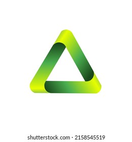 this logo is triangular in green gradient color looks really nice