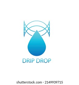 this is a logo with a water drop shape with an interesting color combination