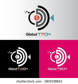 Dieses Logo wird die Arbeit der Benutzereinrichtung in allen Bereichen der Technologie, Kommunikation, Medien, Internet und Technologie deutlich machen.
