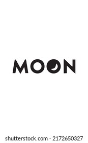 this is a logo with the word MOON which is suitable for design clothes