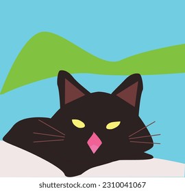 this is a lonely kitten gone on the ocean