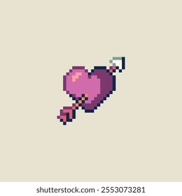 this is love arrow in pixel art style ,this item good for presentations,stickers, icons, t shirt design,game asset,logo and project.