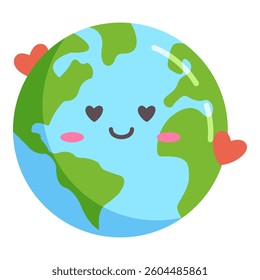 This Love Earth illustration is suitable for Earth Day, Environment, etc.