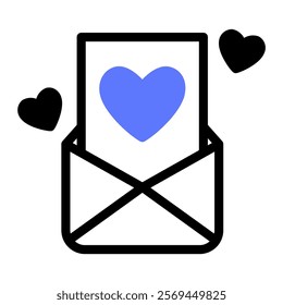 This Love letter icon is suitable for Valentine, Wedding, Romance, etc.