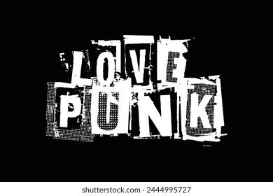 This is a LOVE PUNK typography vector art design