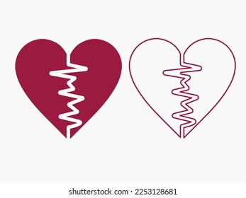 This love shape means sad heart