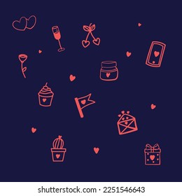 This is a love themed icon set