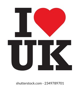 This is I love UK Typography Design.