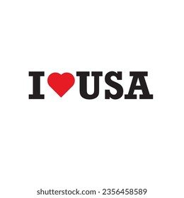 This is I love USA Typography Design.