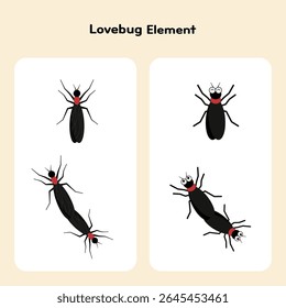 This is a lovebug element illustration design.