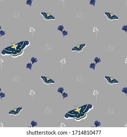 This lovely summer pattern with blue butterflies and flowers is perfect for
fabric manufacturing