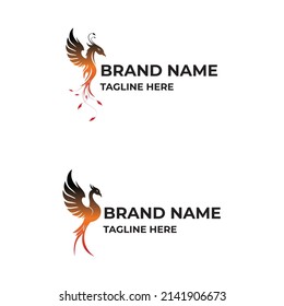 This is a lovely white background Phoenix logo design.