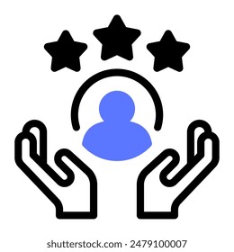This Loyalty icon is suitable for employee, employment, worker, etc.