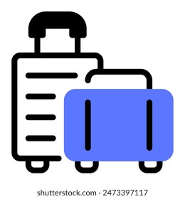 This Luggage icon is suitable for digital nomad, freelancer, working at home, etc.