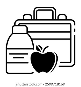 This Lunchbox icon is suitable for School, College, Education, etc