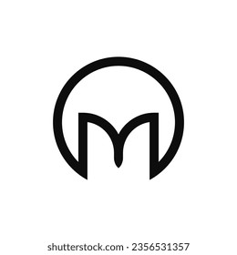 This is an M letter logo with geometric shapes. This logo is perfect for any company that wants to use a simple but strong monogram as its logo.