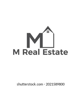 This is a M Letter Real Estate Logo