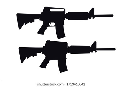 This M4a1 White Background Stock Vector (Royalty Free) 1713418042 ...