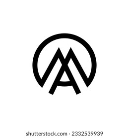 This is an MA letter logo with geometric shapes. This logo is perfect for any company that wants to use a monogram as its logo.