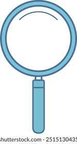 Este es un icono de lupa, que representa la búsqueda en Internet. Cuenta con un diseño simple que es adaptable a varios medios.