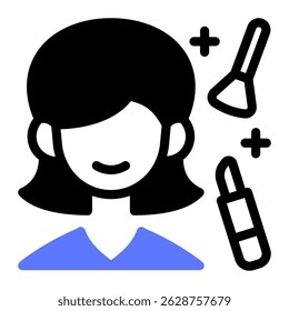 Este ícone de maquiagem é adequado para salão de beleza, Spa, Barber Shop, etc