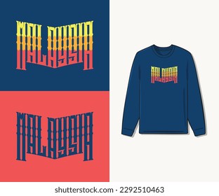 this is Malaysia logo design, artwork font,
and full of attractive colors, an elegant concept that is good for t-shirt production.