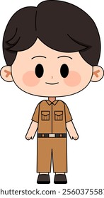 This male teacher chibi icon depicts a cheerful and enthusiastic educator, ready to provide inspiration and knowledge to the next generation.