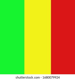 Esta es una bandera nacional de Mali.