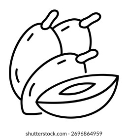 Este ícono de Mamey es adecuado para Country de México, etc.