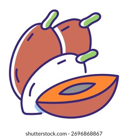 Este ícono de Mamey es adecuado para Country de México, etc.