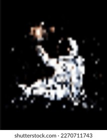 This man is an astronaut a the Space