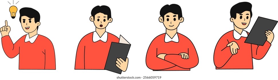 this is man  character set illustration