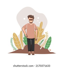 Dieses Bild der Herrenillustration eignet sich perfekt zum Hinzufügen von Animationen zu Ihrer Designgrafik