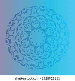 This mandala design background features intricate patterns and harmonious geometric shapes, perfect for enhancing any digital or printed project.
