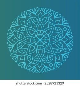 This mandala design background features intricate patterns and harmonious geometric shapes, perfect for enhancing any digital or printed project.
