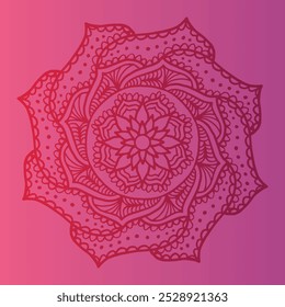 This mandala design background features intricate patterns and harmonious geometric shapes, perfect for enhancing any digital or printed project.