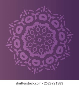 This mandala design background features intricate patterns and harmonious geometric shapes, perfect for enhancing any digital or printed project.