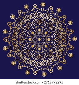 Este diseño de mandala presenta intrincados patrones simétricos inspirados en la geometría sagrada, motivos florales y arte espiritual. Perfecto para el arte de la pared, páginas para colorear, tatuajes, imágenes de yoga y meditación, impresiones textiles, marcas y proyectos digitales.