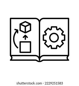 this is a manual book icon
icon with outline and pixel perfect style
this is one of the icons from the icon sets with 3D Printing theme