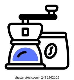 This Manual Grinder icon is suitable for coffee, coffee shop, beverage, etc.