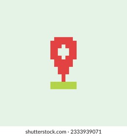 this is map icon in pixel art with simple color and green background this item good for presentations,stickers, icons, t shirt design,game asset,logo and your project.