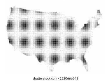 This is a map of the United States made of small dots.