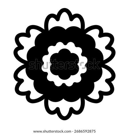 This Marigold icon is suitable for the India Culture, etc.