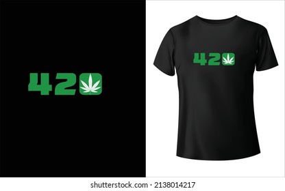 Este es un diseño de camisetas de Marihuana 420