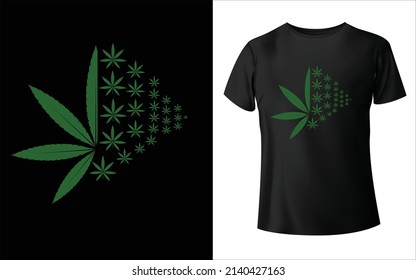 Este es el diseño de una camiseta de marihuana 