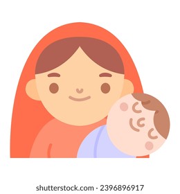 This Mary with Baby Jesus icon is suitable for The Birth of Jesus or Christmas, Religion, Christian, etc.